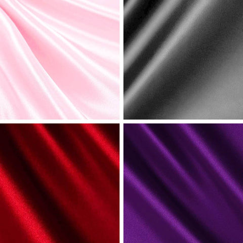 Poly Satin Fabric / By The Roll