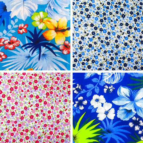 Flower Print Poly Cotton Fabric