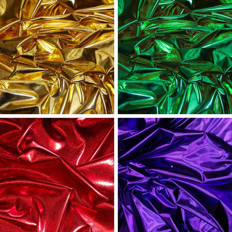 Solid Metallic Spandex Fabric / By The Roll