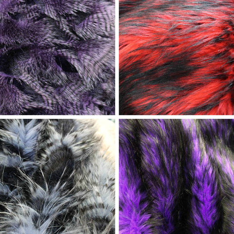 Faux Fake Fur Animal Print Long Pile Fabric