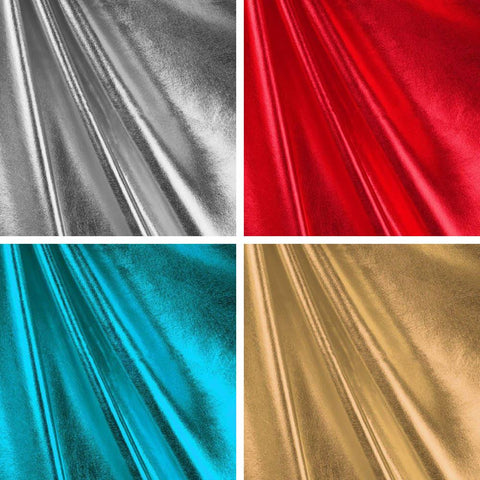 Solid Dull All Over Foil Spandex Fabric