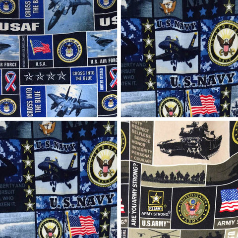 US Military Fleece Print