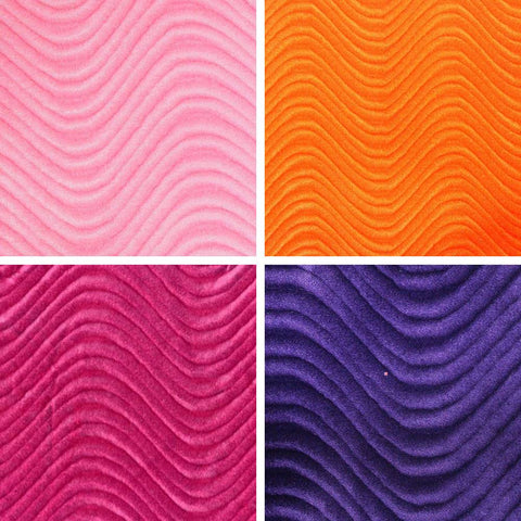 Wave Swirl Flocking Velvet Upholstery Fabric / By The Roll