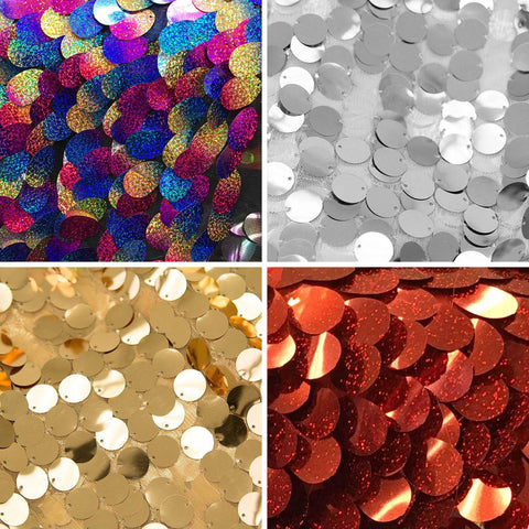 Big Dot Large Paillette Sequin Mesh Fabric