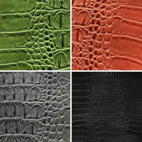 Alligator Vinyl Fabric / By The Roll