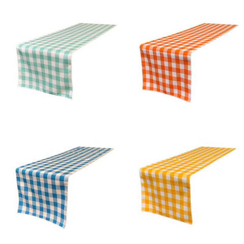 Checkered Polyester Table Runner