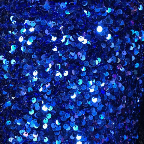 Sequins Embroidered Stretch Velvet Fabric