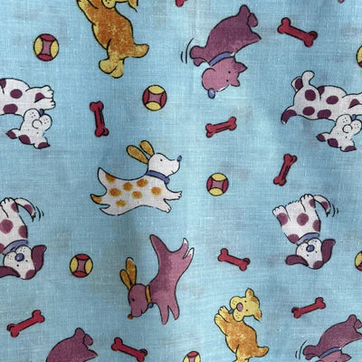 Dogs Poly Cotton Print Fabric