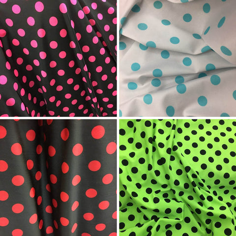 Polka Dot Nylon Spandex Fabric