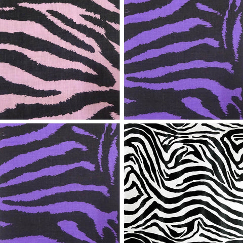 Zebra Print Poly Cotton Fabric