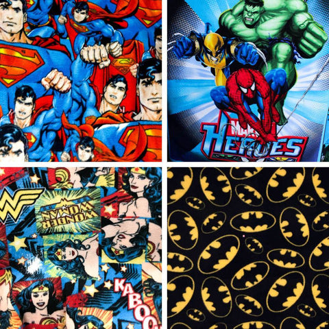 Superheroes DC & Marvel Comics Fleece Print