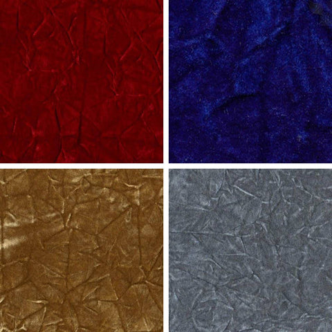 Crushed Flocking Velvet Upholstery Fabric / By The Roll