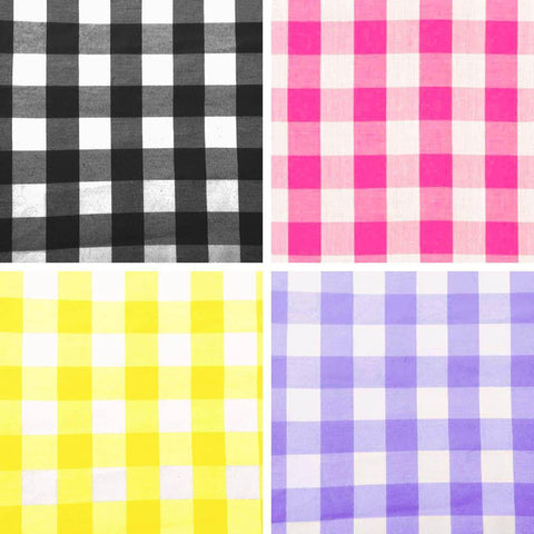 Gingham Print Poly Cotton Fabric