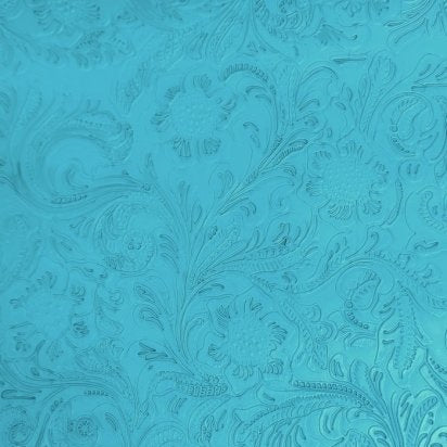 Western Floral Pu Leather Vinyl Fabric / By The Roll