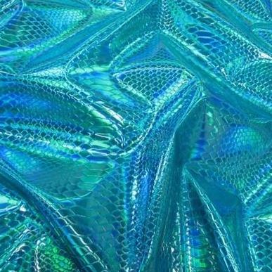 Nuevo Viper Cobra Snake Holographic Embossed Iridescent Vinyl Fabric