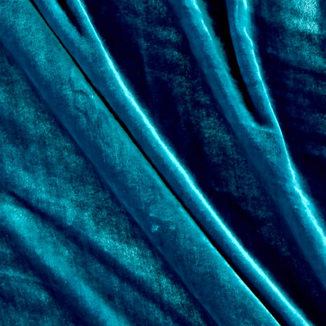 New Teal Silk Velvet Fabric