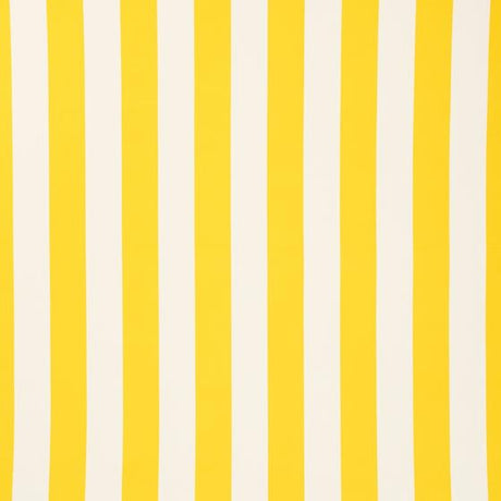 Yellow White Stripe 1" inch Satin Fabric