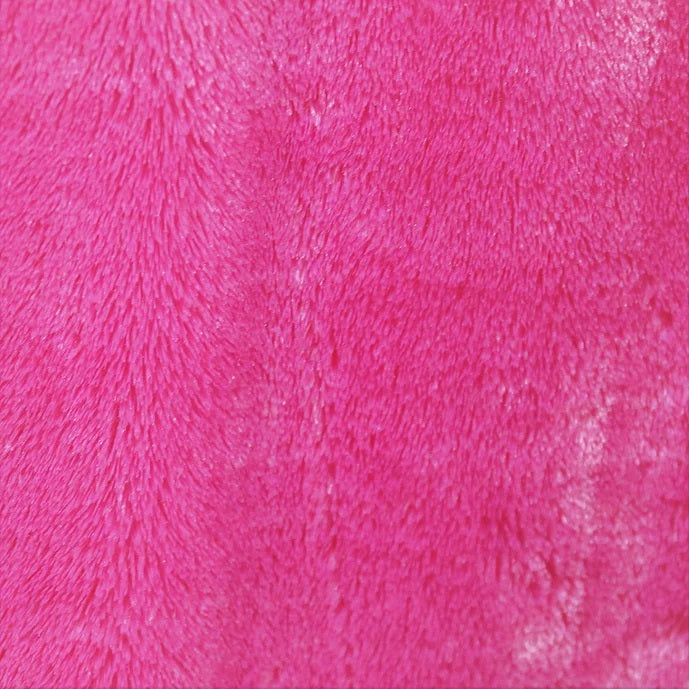 Hot Pink Rich Minky Bear Fabric