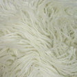 Ivory Faux Fake Fur Solid Shaggy Long Pile Fabric