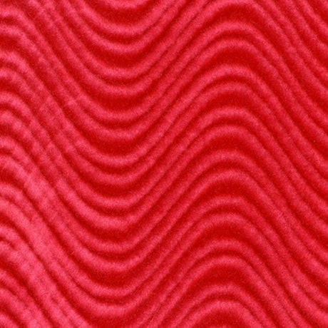 Red Velvet Flocking Swirl Upholstery Fabric / 50 Yards Roll