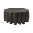 Black Bridal Satin Round Tablecloth 132"