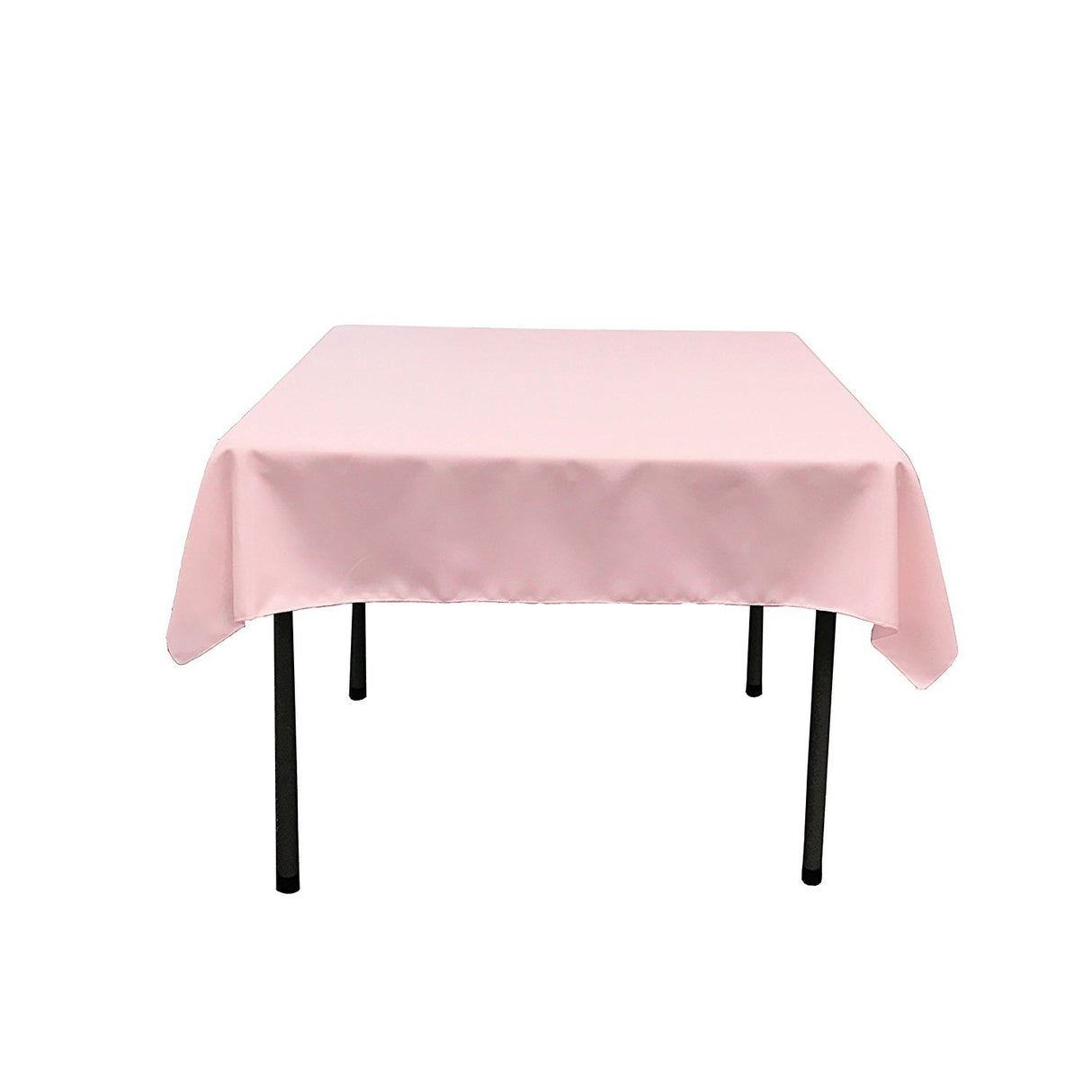 Pink Square Polyester Overlay Tablecloth 60" x 60"