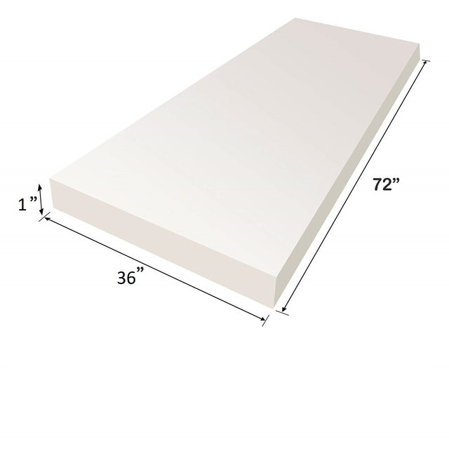 Regular Density Mattress Cushion Foam ( 1" H x 36" W x 72" L )