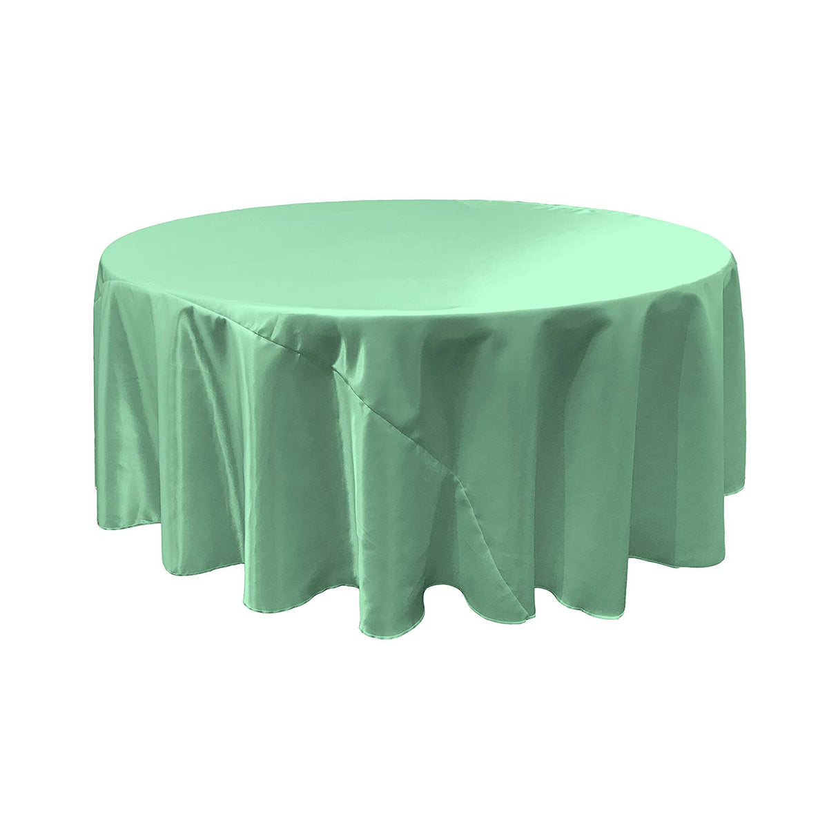 Mint Bridal Satin Round Tablecloth 120"