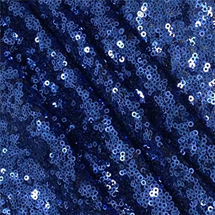 Navy Mini Glitz Sequin Mesh Fabric