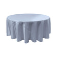 Light Blue Bridal Satin Round Tablecloth 120"