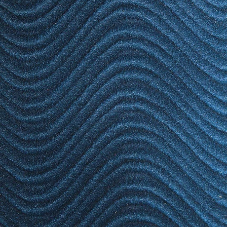 Navy Blue Velvet Flocking Swirl Upholstery Fabric