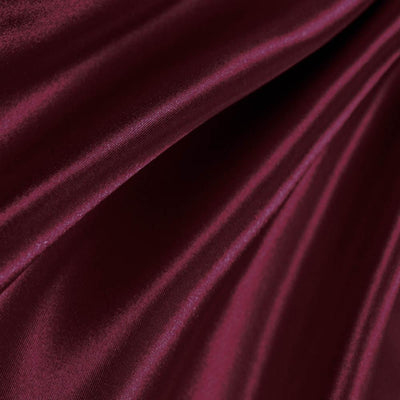 Burgundy Bridal Satin Fabric / 50 Yards Roll