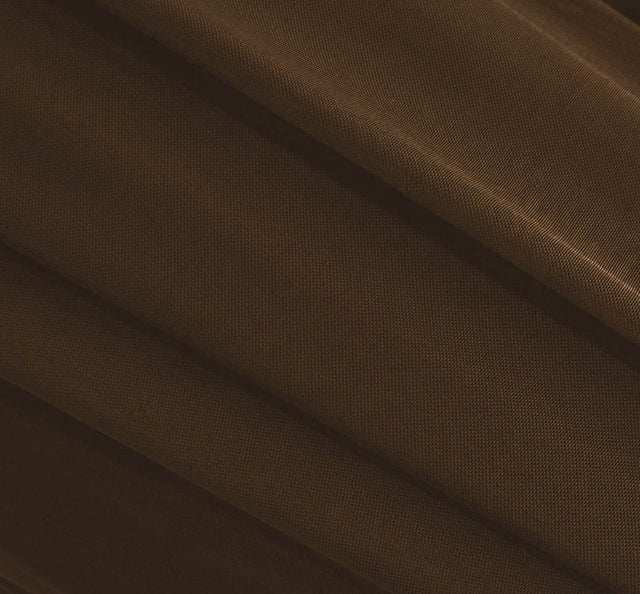 Brown Stretch Mesh Fabric