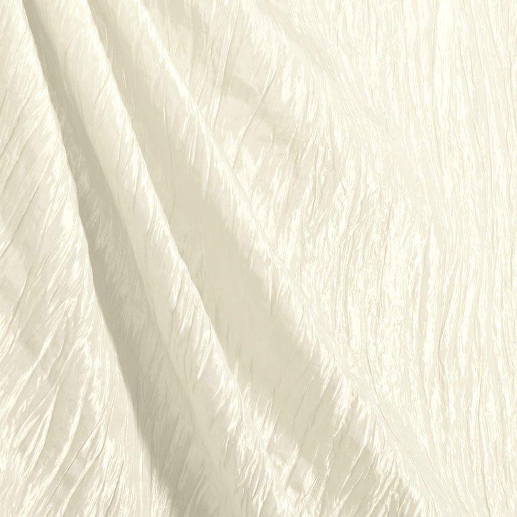 Ivory Crushed Taffeta Fabric