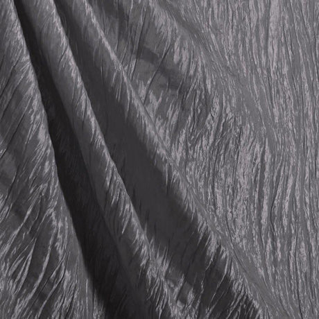 Charcoal Gray Crushed Taffeta Fabric