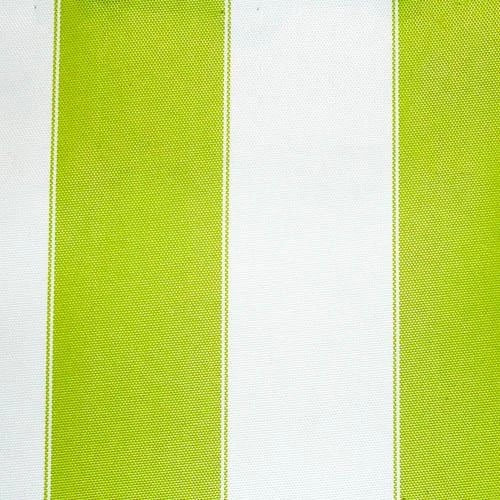 Lime White Stripe Canvas Waterproof Outdoor Fabric