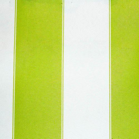 Lime White Stripe Canvas Waterproof Outdoor Fabric / 60 Yards Roll