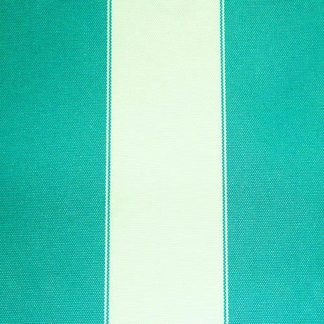 Aqua White Stripe Canvas Waterproof Outdoor Fabric