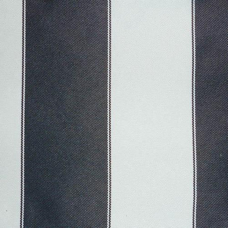 Navy White Stripe Canvas Waterproof Outdoor Fabric / 60 Yards Roll