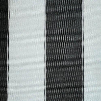 Black White Stripe Canvas Waterproof Outdoor Fabric / 60 Yards Roll