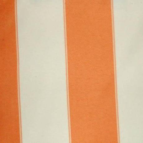 Orange Ivory Stripe Canvas Waterproof Outdoor Fabric / 60 Yards Roll