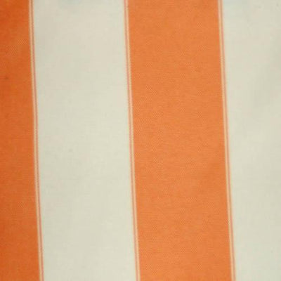 Orange Ivory Stripe Canvas Waterproof Outdoor Fabric / 60 Yards Roll