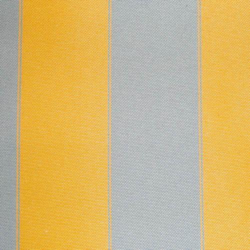 Mustard Gray Stripe Canvas Waterproof Outdoor Fabric / 60 Yards Roll