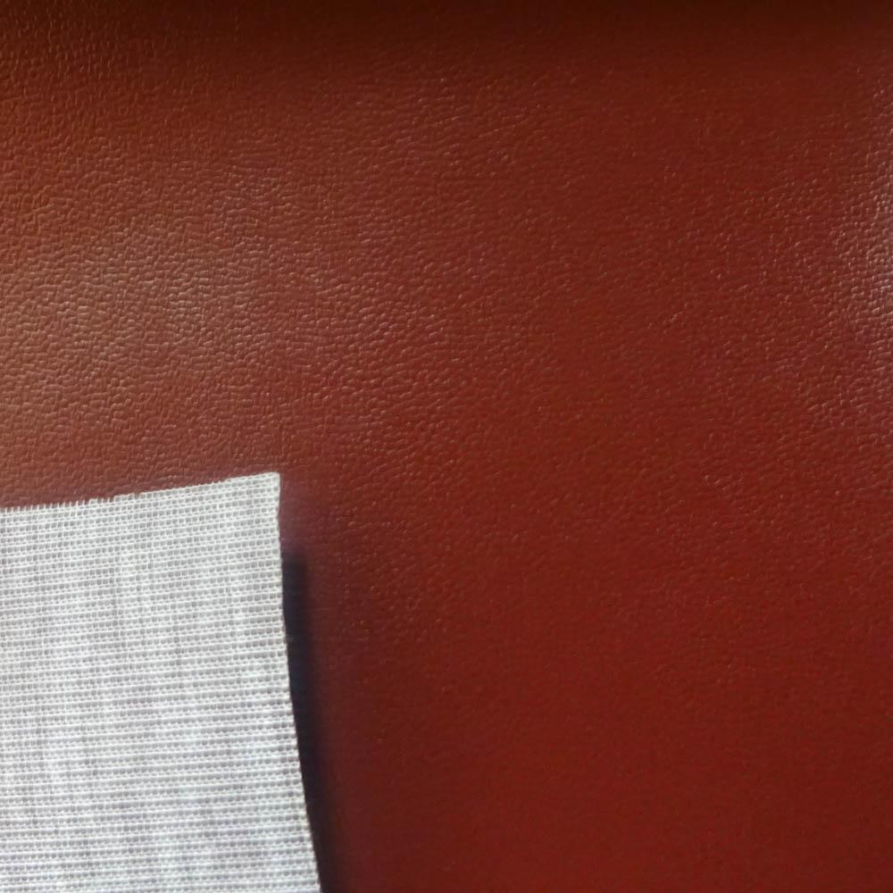 Burgundy 0.9 mm Thickness Soft Semi-PU Faux Leather Vinyl Fabric