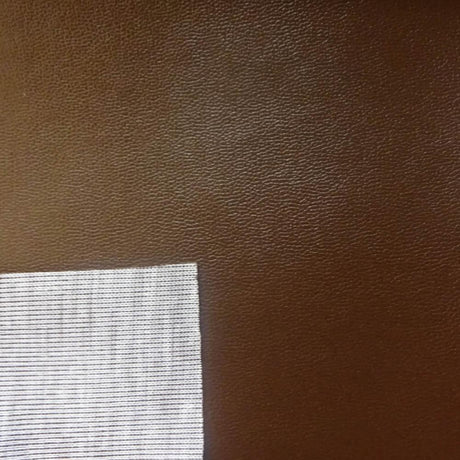 Brown 0.9 mm Thickness Soft Semi-PU Faux Leather Vinyl Fabric / 40 Yards Roll