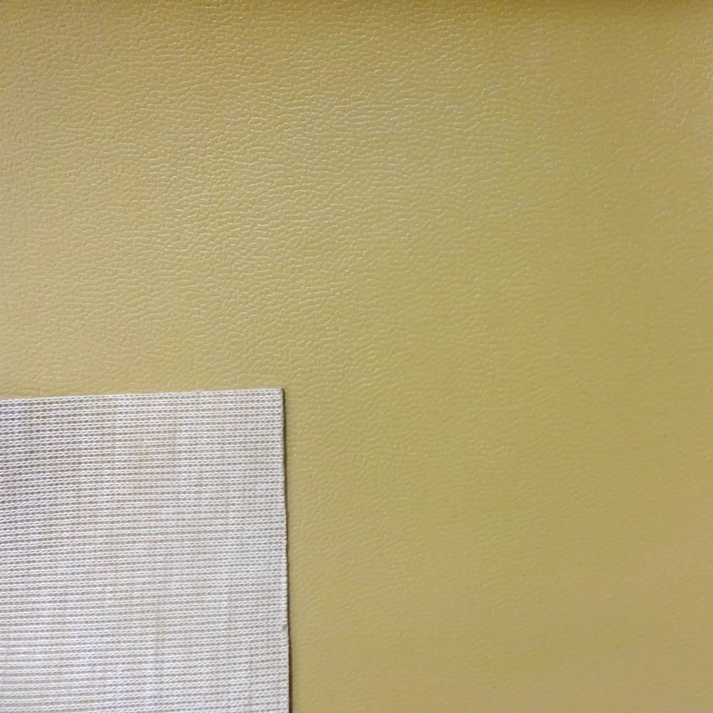 Beige 0.9 mm Thickness Soft Semi-PU Faux Leather Vinyl Fabric