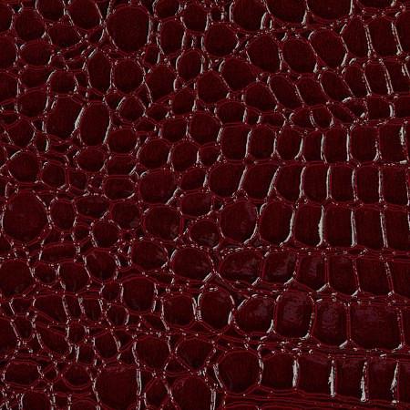 Burgundy Vinyl Crocodile, 55" Inches Wide