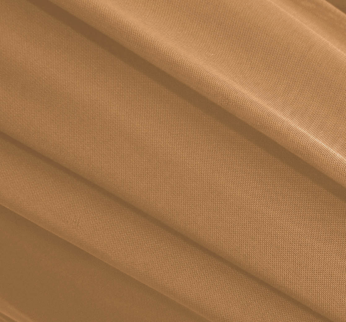 Dark Beige Stretch Mesh Fabric