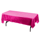 Fuchsia Glitz Sequin Rectangular Tablecloth 60 x 126"