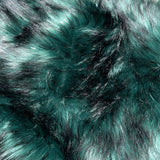 Hunter Green Black Faux Fake Fur Husky Long Pile